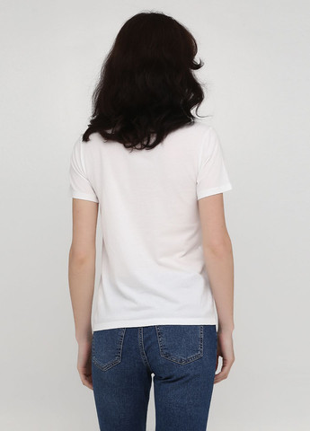 Біла літня біла футболка - жіноча футболка hc8564w Hollister