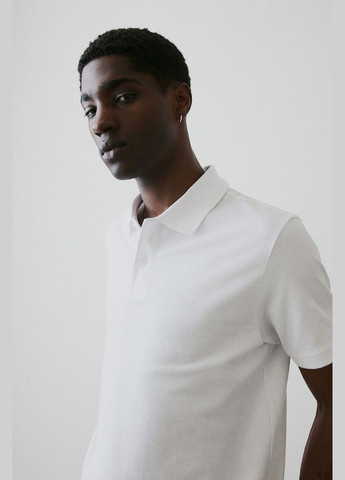 Біла футболка поло H&M