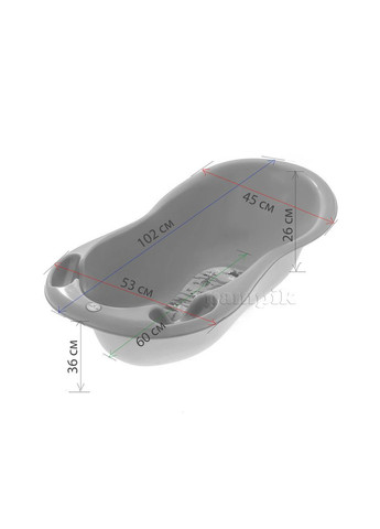Ванна дитяча Lux Owls, зі зливом, 102 см, білий (SO-005ODPŁYW-103) Tega Baby SO-005 ODPLYW-103 (346070740)
