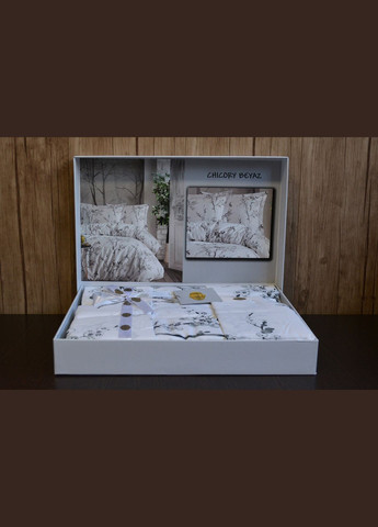 Постельное белье Marla Ranforce 200 х 220 см Chircory Beyaz Kayra (318382721)