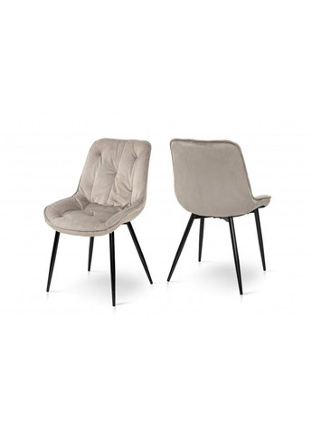 Кухонний стілець Prado R велюр Бежевий/Чорний Мікс Меблі 855251-01 855251 Мікс меблі (355468124)