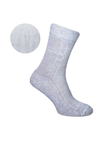 Шкарпетки чоловічі бавовняні Класик Сітка Сіра Преміум Лео (276535981)