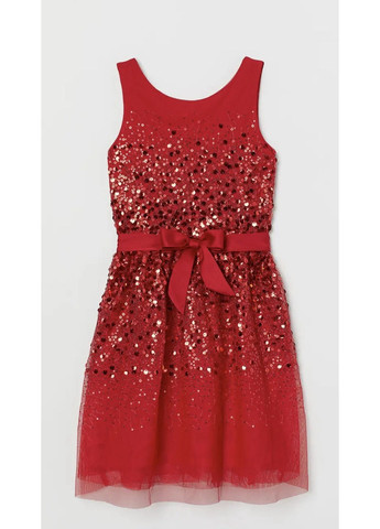 Красное платье с пайетками H&M (367182728)