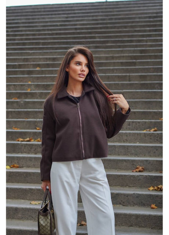 Коричневе демісезонне Стильне жіноче пальто оверсайз із турецького кашеміру — заміри в описі GD/GL Модний простір