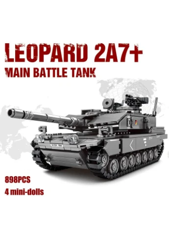 Конструктор "Военный танк Leopard 2A7+" с фигурками солдат 898 частей в стиле лего China (357211614)