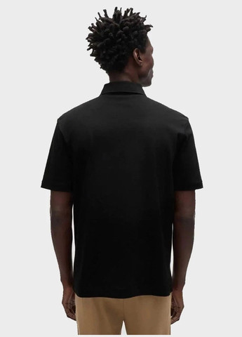 Черная футболка-поло мужское для мужчин Hugo Boss с логотипом