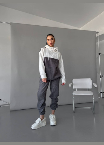 Жіночий спортивний флісовий костюм теплий мокко No Brand (307059588)