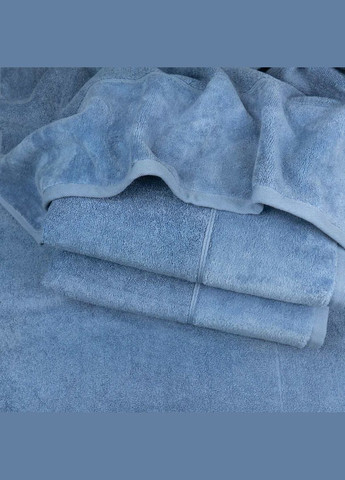 GM Textile набір велюр/махра рушників 3шт 40x70см, 50x90см, 70x140см premium milado 550г/м2 (синій) синій виробництво -