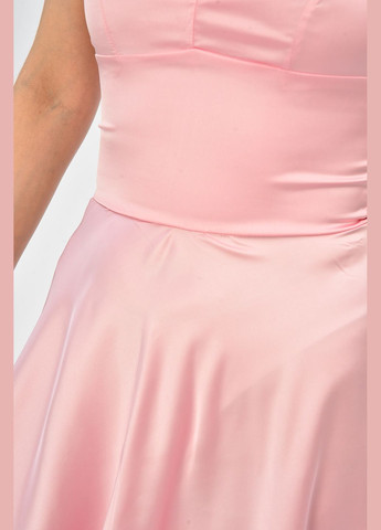 Рожева повсякденний сукня жіноча однотонна світло-рожевого кольору силуетна Let's Shop однотонна