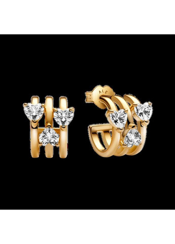 Сережки Пандора "Три серця" 263656C01 Kabluchka (355345502)