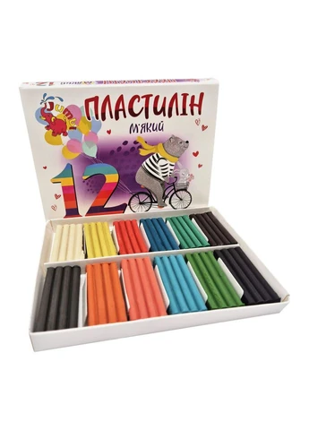 Детский мягкий пластилин КТ 230604, 12 цветов КТ 230604 Jumbi (392274250)