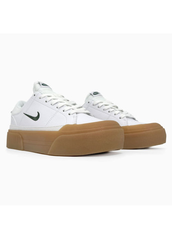 Белые демисезонные кроссовки мужские nike court legacy lift white / gym найк коурт легаси No Brand