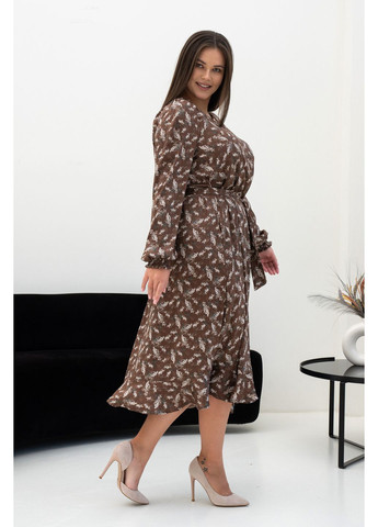 Коричневое праздничный, деловое, кэжуал платье ри мари аирин ск 0725 с пышной юбкой RiMari