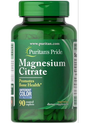 Магний Puritan's Pride Magnesium Citrate 200mg 90 caplets Puritans Pride (293820188)