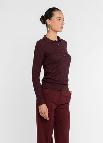 Бордовая женская футболка-поло женское бордовое Arber