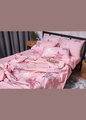 Комплект постельного белья Бязь Gold Люкс евро 200х220 наволочки 2х40х60 (MS-820002658) Moon&Star alpha pink (286761768)