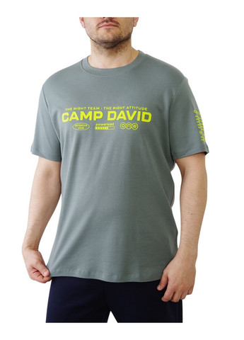 Оливковая футболка-футболка мужская для мужчин Camp David