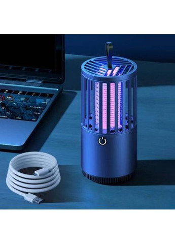 Портативная москитная лампа ловушка с электрическим током от комаров MQ уничтожитель насекомых мух мошек москитов Blue No Brand (360531897)