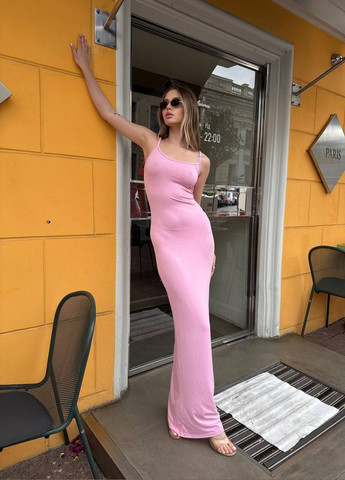 Розовое повседневный женское платье макси силуэтная Avanti однотонное