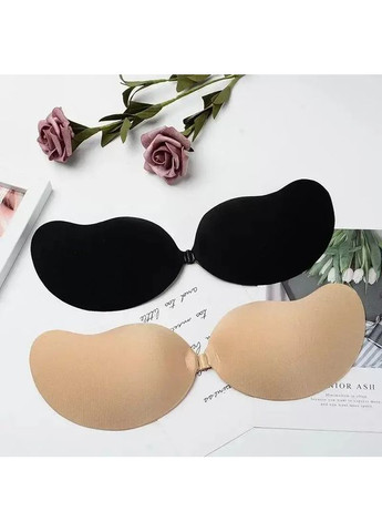 Бежевый невидимка бюстгальтер невидимка на основе fly bra, лифчик без бретелек невидимка dekollete, флайбра с застежкой впереди No Brand