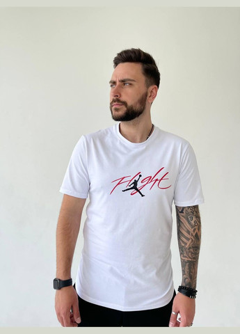 Біла легка футболка з лого з коротким рукавом Vakko