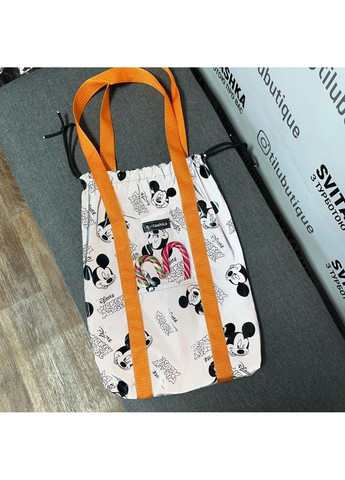 Світловідбиваюча сумка шоппер Світашка цукерочка з кишенями Міккі помаранчеві ручки No Brand (311300807)