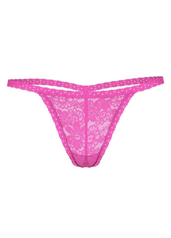 Трусики-стрінги жіночі мереживні PINK Wink V-String Panty рожеві Victoria's Secret (348779882)