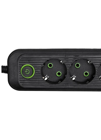 Сетевой фильтр-удлинитель 4 розетки 3 USB A + 1 Type-C на 5 метров, черный Yiwu (386617506)