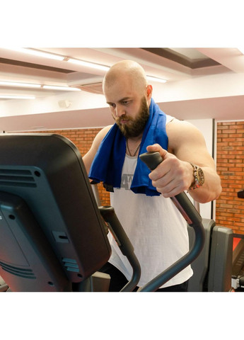 Рушник спортивний мікрофібра з чохлом 80х180 см (60165) Love You синій