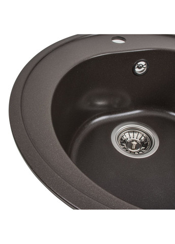 Гранитная мойка для кухни LUNA 510 матовая Темная скала Valeso (358059889)