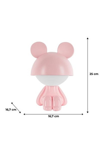 Нічник (K25-316-2-2) Kite Світильник LED з акумулятором Cute Mouse, рожевий (368562816)