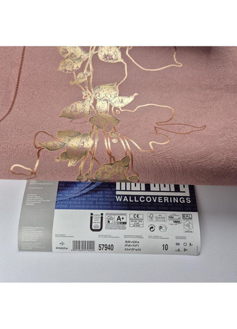 Обои виниловые на флизелине 0.53 × 10.05 м 57940, грязно-розовые для спальни, гостиной, коридора MARBURG (368895777)