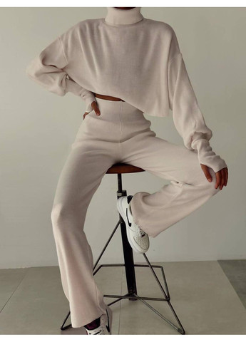 Костюм из ангоры рубчик (высокая посадка + укороченная кофта) ✨ ЗАМЕР В ОПИСАНИИ GD/GL Модний простір (370146665)