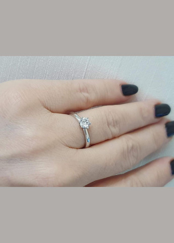 Срібне кільце МАША з фіанітом. 1115/1Р-CZ AGNI (323641002)