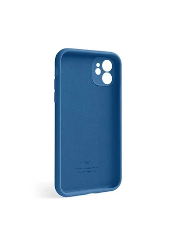 Чехол Silicone Case для Apple iPhone закрытый низ силикон синий No Brand 12 (400875884)