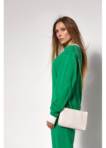 Зеленый джемпер 2763 зеленый с белым Triko Bakh