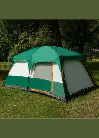 Палатка кемпинговая на 68 человек 380*260*190 см с тентом, зеленая LUGI (316473971)