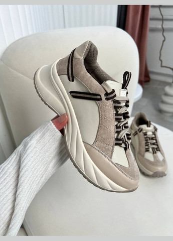 Жіночі стильні кросівки бежеві (1960) No Brand бежеві демісезони (321951903)