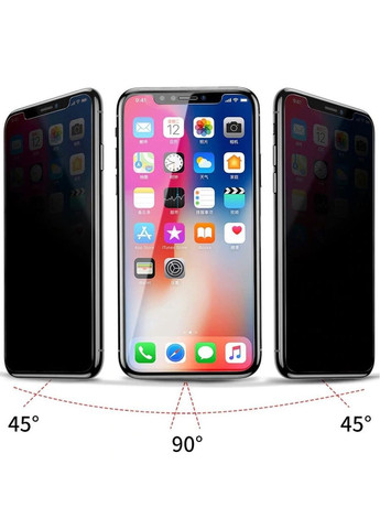 Захисне скло iPhone 16 Plus, антишпигун, privacy, anti-spy Foxconn (338830733)