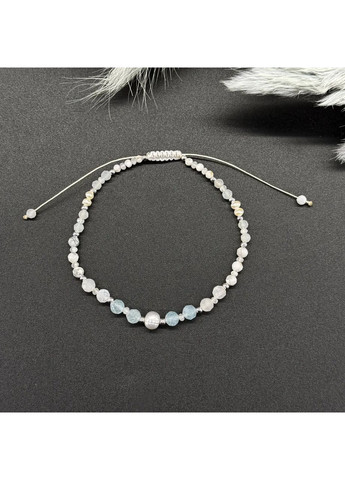 Браслет талисман для знака зодиака Рыбы из натуральных камней на затяжке d-4-3-2мм+- No Brand Браслет (360564181)