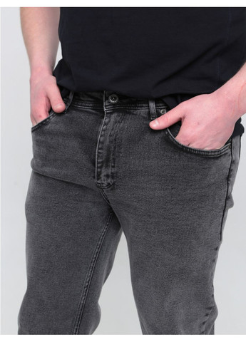 Джинси чоловічі утеплені сірі на флісі слім JEANSclub Slim (365813766)