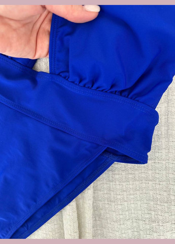 Синий летний женский купальник слитный No Brand