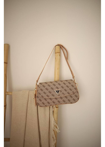 Женская сумка на плечо Guess Cordelia Beige Гес Корделия багет крос боди клатч бежевый классический No Brand (362495141)