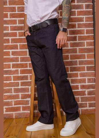 Комбинированные демисезонные джинсы мужские с ремнем, цвет сине-зеленый, RELUCKY