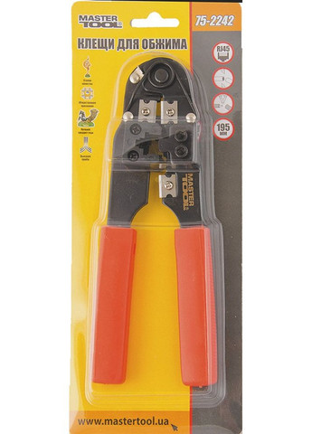 Клещи для обжима штекеров RJ45 витая пара 195 мм 75-2242 Mastertool (364964697)