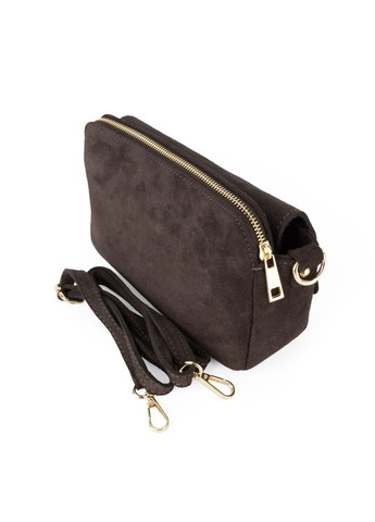 Сумка женская маленькая замшевая на два отделения 04042 шоколадная Virginia Conti (369368463)