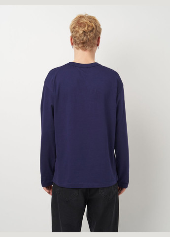 Синий демисезонный повседневный лонгслив Роза однотонный