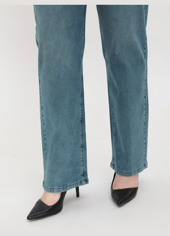 Джинсы женские зеленые тонкие прямые со стрейчем Пряма Adorati - (322999511)