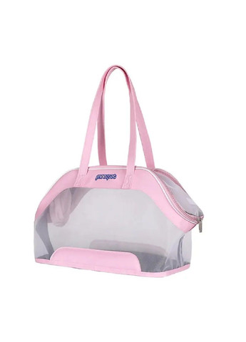 Сумка переноска для котів собак з вентиляцією довгими ручками напівпрозорими стінками 43x23x28 см (477693-Prob) Рожева Unbranded (299049801)