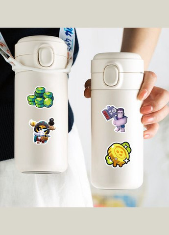 Набір наклейок стікерів на телефон стікерпак стикербук Brawl Stars Бравл Старс 50 штук No Brand (322931083)